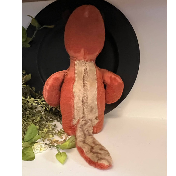 RARE Vintage "Rushton" plush toy, 1940-50's, chipmunk. - Picture 5 of 7